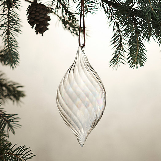 View larger image of Twisting Iridescent Glass Drop Ornament