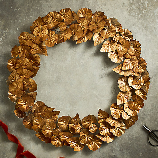 View larger image of Gilded Leaf Iron Wreath