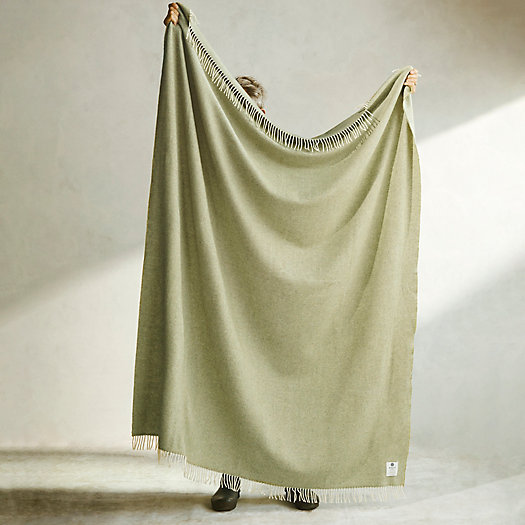 View larger image of Spotted Green Merino Wool Throw