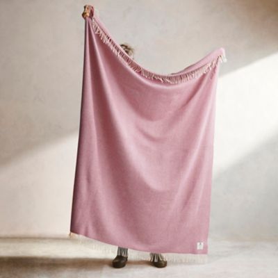 Spotted Pink Merino Wool Throw