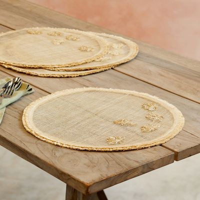 Straw Bee Placemats, Set of 4