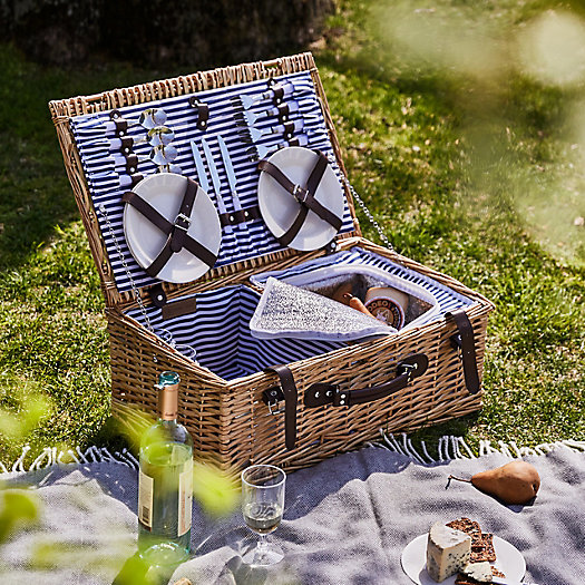 View larger image of Woven Wicker Picnic Basket