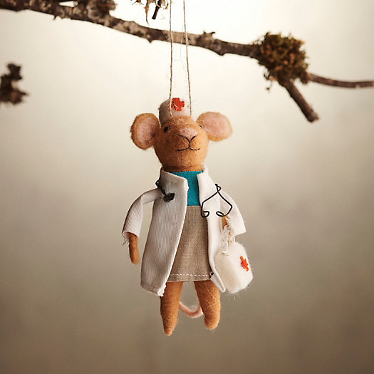 View larger image of Medic Mouse Felt Ornament
