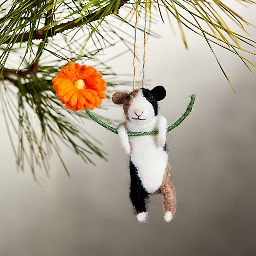 View larger image of Mouse with Flower Felt Ornament