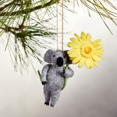 Koala with Flower Felt Ornament