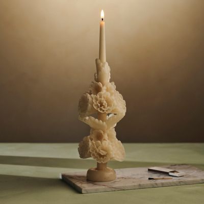 Oaxacan Floral Taper Candle, Large