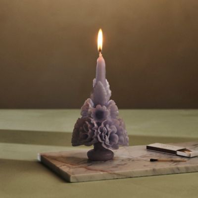 Oaxacan Floral Taper Candle, Medium