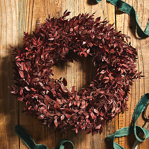 View larger image of Preserved Bordeaux Ruscus Wreath