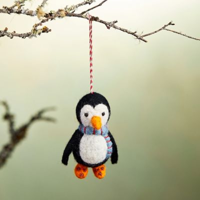 Cozy Penguin Felt Ornament