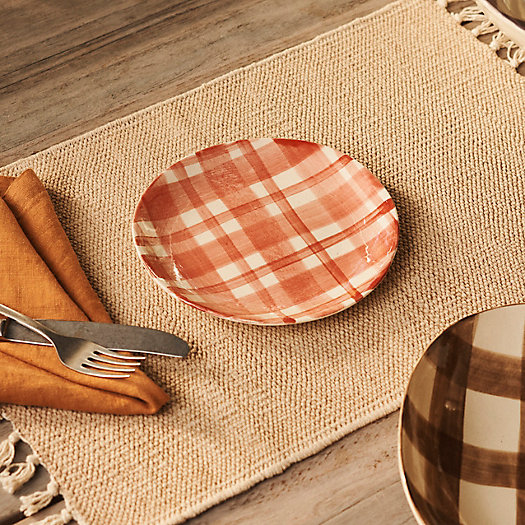 View larger image of Color Wash Red Plaid Plater