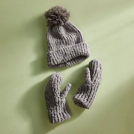 View larger image of Knit Hat + Mittens Gift Set