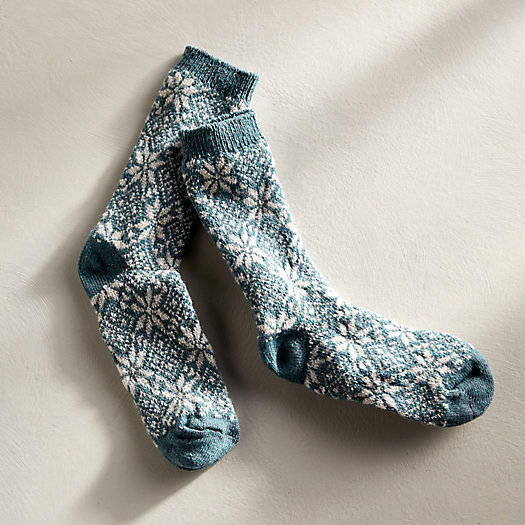 View larger image of Cashmere Blend Womens Socks, Snowflakes