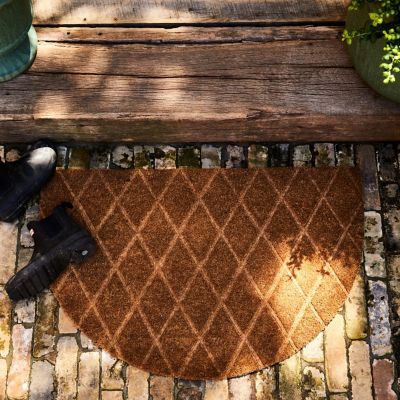 Narrow Coir Half Moon Doormat 30 in. x 10 in. - Sun Design