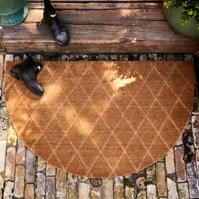 Narrow Coir Half Moon Doormat 30 in. x 10 in. - Sun Design