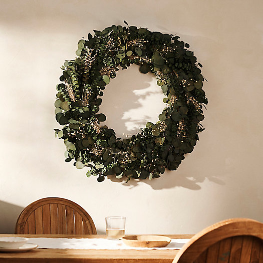 View larger image of Preserved Eucalyptus + Flax Pod Wreath