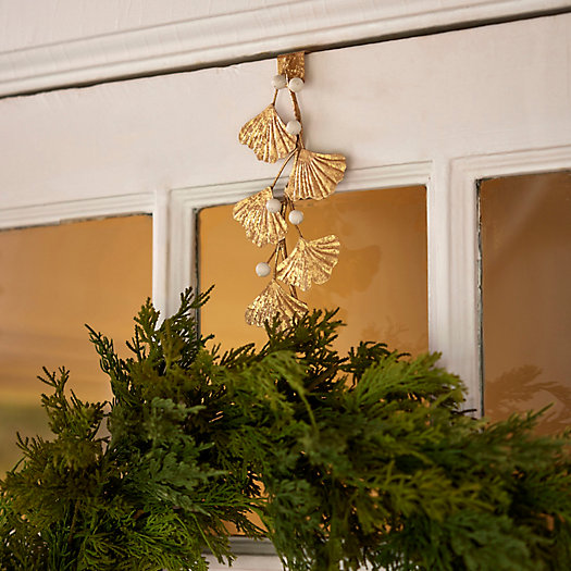 View larger image of Ginkgo Leaf + Berry Wreath Hanger