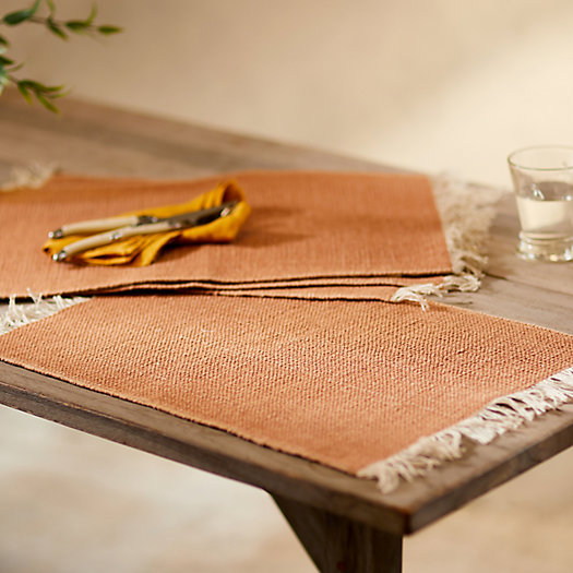 View larger image of Fringed Cotton Placemats, Set of 4