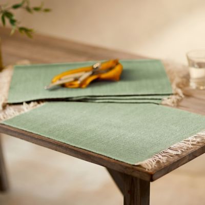 Fringed Cotton Placemats, Set of 4