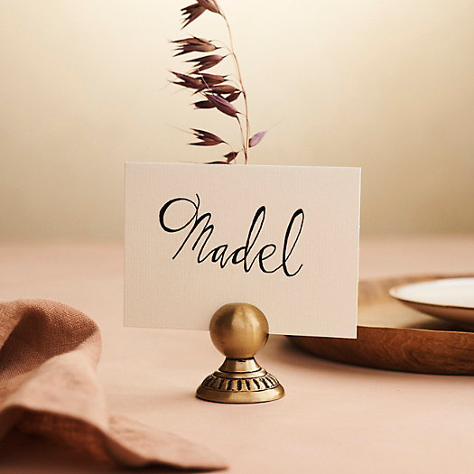 View larger image of Golden Round Placecard Holders, Set of 8