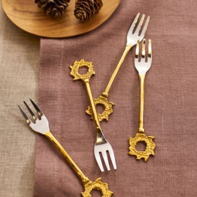 Wreath Appetizer Forks, Set of 4