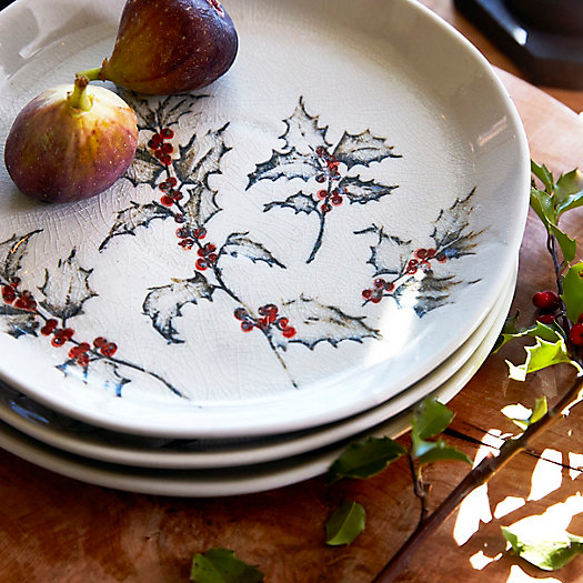 View larger image of Holly Debossed Ceramic Plate