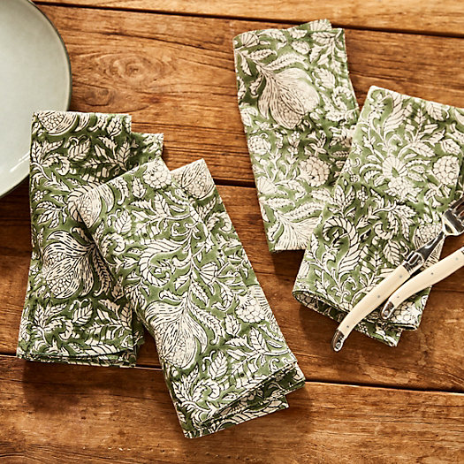 View larger image of Paisley Cream Florals Napkins, Set of 4