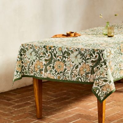 Peacock Floral Tablecloth