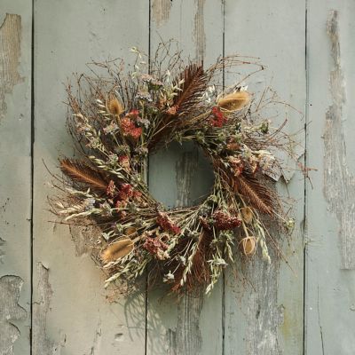 Preserved Fern + Feather Wreath
