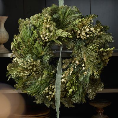 Fresh Noble Fir + Boxwood Wreath