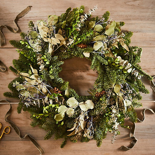 View larger image of Preserved Fir, Boxwood + Eucalyptus Wreath