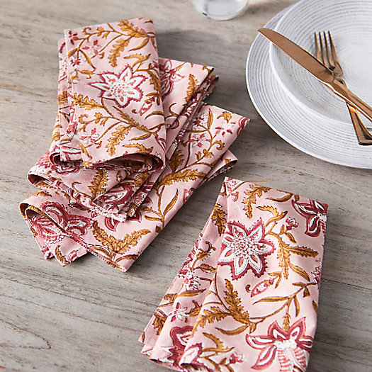 View larger image of Starflower Cotton Napkins, Set of 4