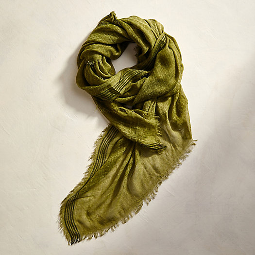View larger image of Stripe Edge Scarf, Moss