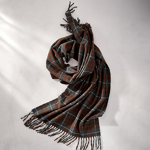 View larger image of Harvest Plaid Blanket Scarf, Gray