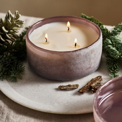 Linnea Sanded Glass Jar Candle Collection