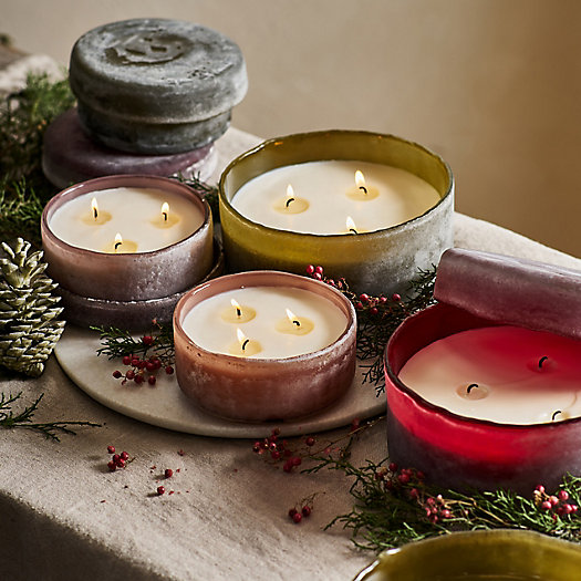 View larger image of Linnea Sanded Glass Jar Candle Collection