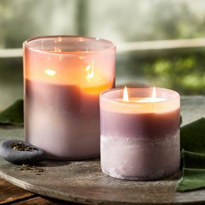 Textured Glass Candle, Grapefruit & Pine - Terrain, Candle Glass 