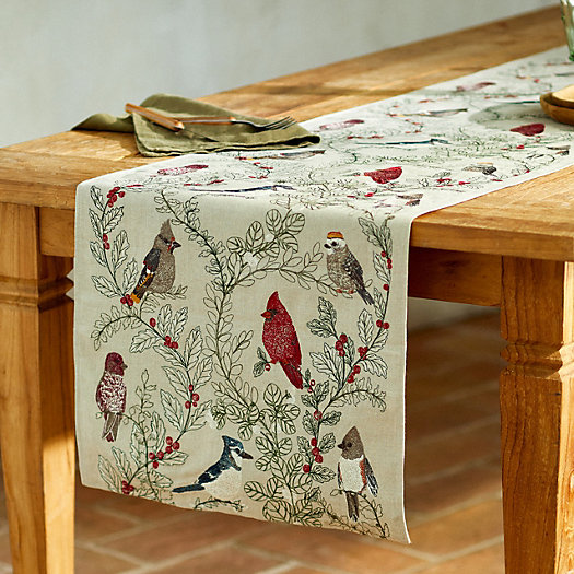 View larger image of Coral & Tusk Bird Linen Runner