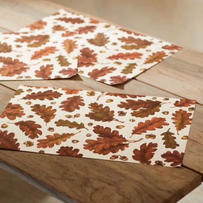 Autumn Leaves Paper Placemats, Set of 24