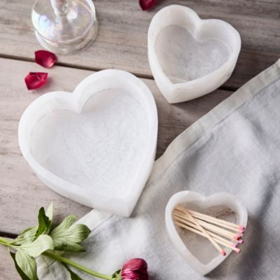 Heart Alabaster Decorative Bowl