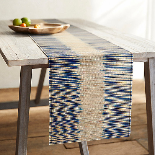View larger image of Blue Stripe Woven Bamboo Runner