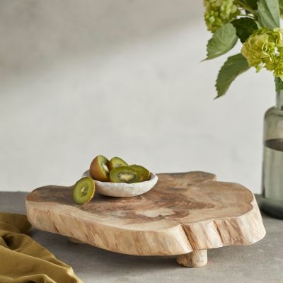 Footed Teak Serving Board - Terrain