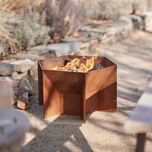 View larger image of Hexagon Weathering Steel Fire Pit