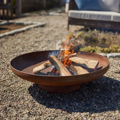 Weathering Steel Round Bowl Fire Pit