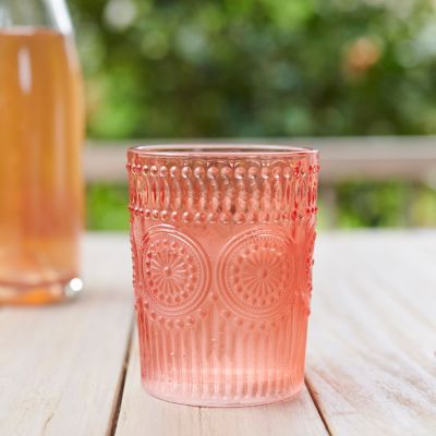 Colorful Medallion Drinking Glass