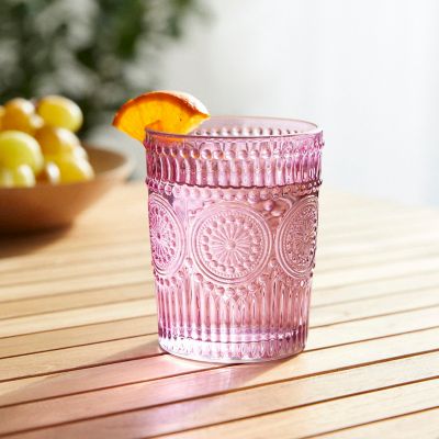 Colorful Medallion Drinking Glass