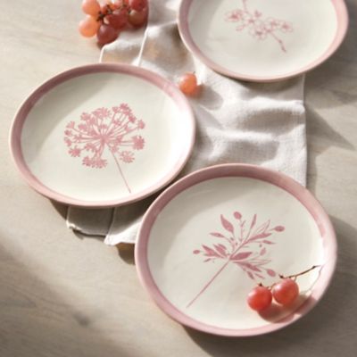 Floral Dessert Plate, Pinks
