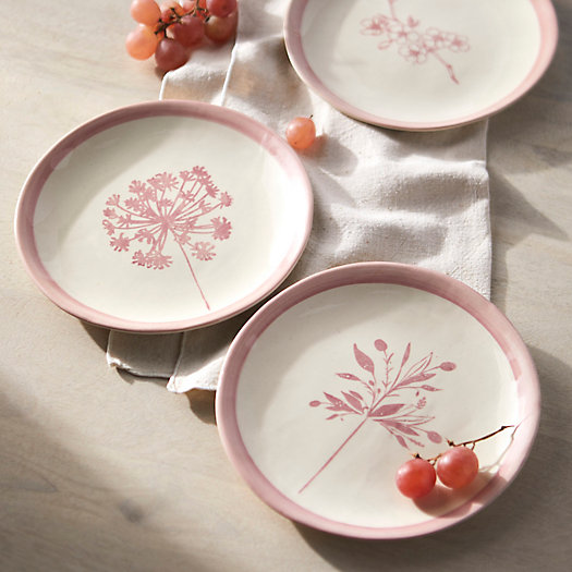 View larger image of Floral Dessert Plate, Pinks
