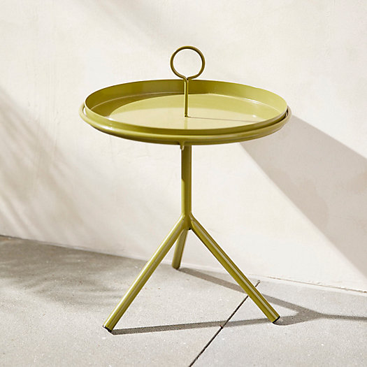 View larger image of Colorful Iron Side Table with Tray Top