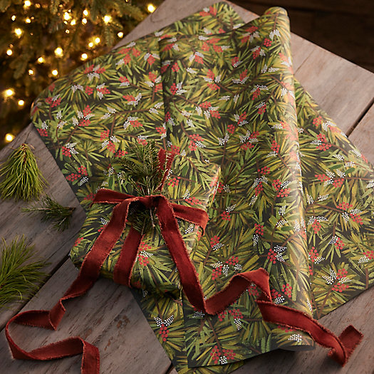 View larger image of Pine Berry Wrapping Paper, Set of 3