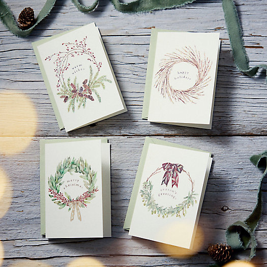 View larger image of Evergreen Wreaths Greeting Cards, Set of 8